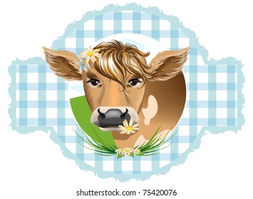 Cows with flowers in their teeth