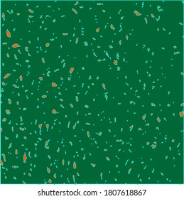 Cows graze in a meadow, an abstract vector pattern consisting of all sorts of geometric shapes of different shapes.