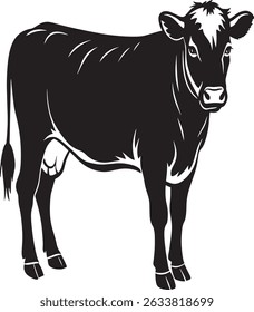 Cows have big bodies and are usually black, white, brown, or a mix of these colors.