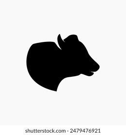 Plantilla de diseño de Vector de silueta de vaca