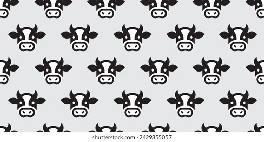 Cows illustration background. Seamless pattern.Vector.