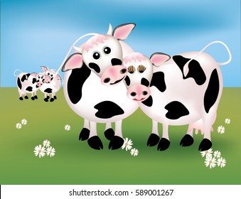 Cows in the meadow