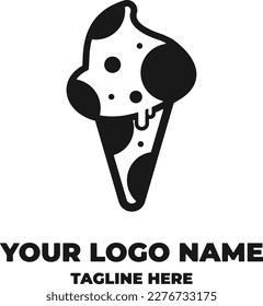 cow's milk ice cream vector icon. modern illustration isolated for background.