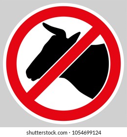 Cows are prohibited, sign.
A circular information sign that does not allow the presence of animals 
of a certain type in a given territory.