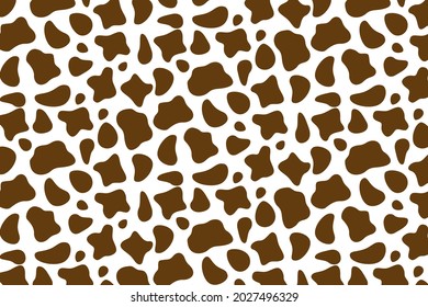 Cowskin seamless pattern. Mammals Fur. Printable Background. Vector illustration.