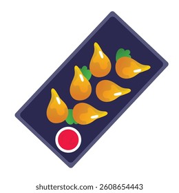 Coxinha Brazilian street food vector cartoon illustration