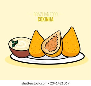 Coxinha de frango, galinha, chicken Brazilian food - Fried