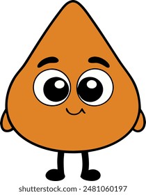 coxinha mascot traditional brazilian fried food