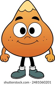 coxinha mascot traditional brazilian fried food
