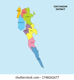 Cox S Bazar District Map Upazilla Map Images, Stock Photos & Vectors | Shutterstock