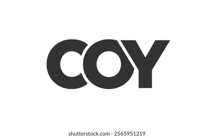 COY logo design template with strong and modern bold text. Initial based vector logotype featuring simple and minimal typography. Trendy company identity ideal for businesses brand presence.