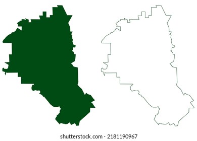 Coyame del Sotol municipality (Free and Sovereign State of Chihuahua, Mexico, United Mexican States) map vector illustration, scribble sketch Coyame del Sotol map