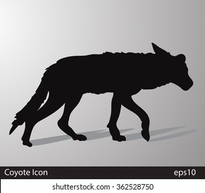Coyote (Canis latrans) Vector icon