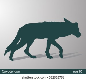 Coyote (Canis latrans) Vector icon