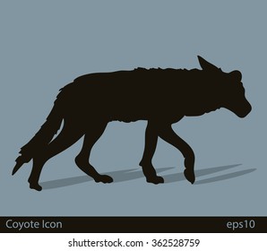Coyote (Canis latrans) Vector icon