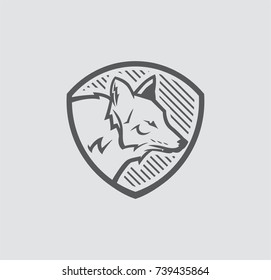 Coyote Emblem Logo
