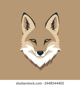 Coyote Flat Vector Art Animal, Wild, Canine, Icon, Wildlife.