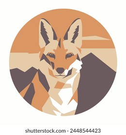 Coyote Flat Vector Art Animal, Wild, Canine, Icon, Wildlife.