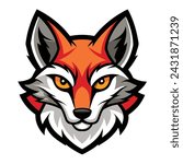 coyote head logo vector illustration