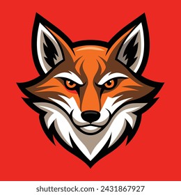 coyote head logo vector illustration