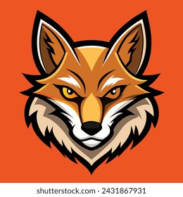 coyote head logo vector illustration