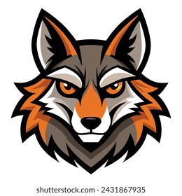 coyote head logo vector illustration