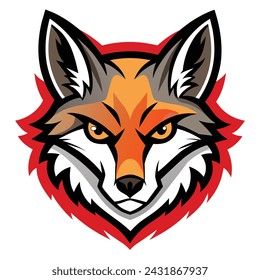 coyote head logo vector illustration