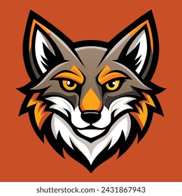 coyote head logo vector illustration