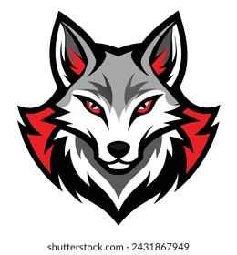 coyote head logo vector illustration