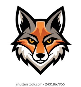 coyote head logo vector illustration