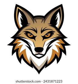 coyote head logo vector illustration