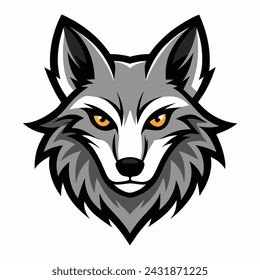 coyote head logo vector illustration