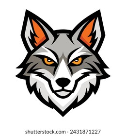 coyote head logo vector illustration