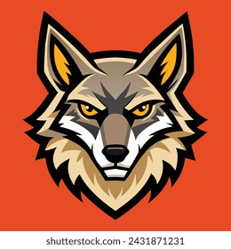 coyote head logo vector illustration