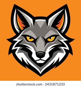 coyote head logo vector illustration