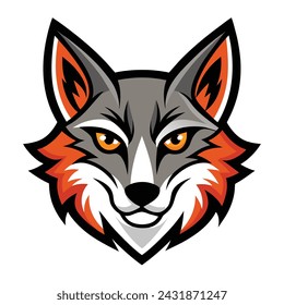 coyote head logo vector illustration