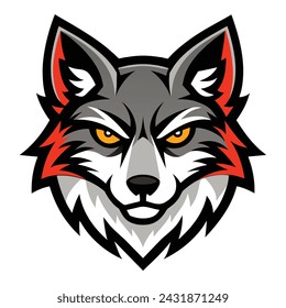 coyote head logo vector illustration