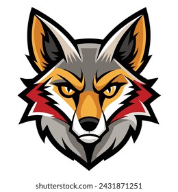 coyote head logo vector illustration