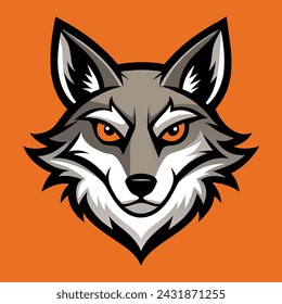 coyote head logo vector illustration