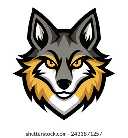 coyote head logo vector illustration