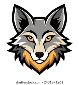 coyote head logo vector illustration