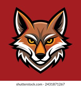 coyote head logo vector illustration