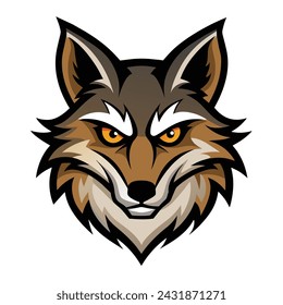 coyote head logo vector illustration