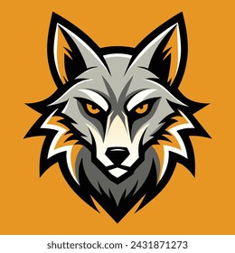 coyote head logo vector illustration