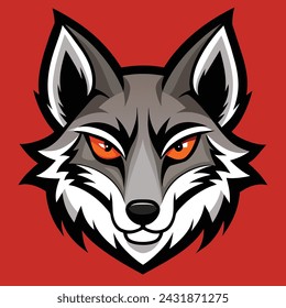 coyote head logo vector illustration