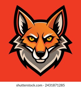 coyote head logo vector illustration