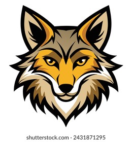 coyote head logo vector illustration