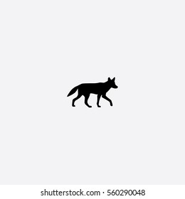 Coyote Icon Silhouette Vector Illustration
