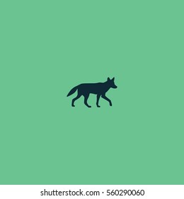 Coyote Icon Silhouette Vector Illustration