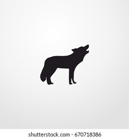Coyote Icon. Vector Sign Symbol On White Background